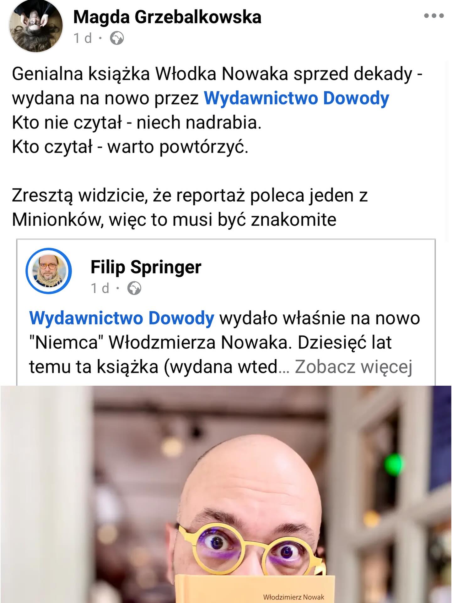 Tako rzecze Grzebałkowska!
Czytajcie NIEMCA, bo niewielu potrafi w reportaż tak jak Nowak Włodzimierz.
#niemiec