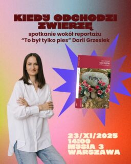 Zakładajcie kurtki i zimowe czapki i pędźcie na spotkanie autorskie z Darią Grzesiek które poprowadzi Mary Szatkowska-Topa 🐶
Oczywiście, rozmowa będzie dotyczy reportażu „To był tylko pies”. To poruszająca książka o żałobie, odpowiedzialności i bliskości, która nie kończy się wraz z odejściem zwierzęcia.
📅 niedziela 23 listopada 2025
🕑 14:00
📍Mysia 3 Warszawa (III piętro)
🆓 wstęp wolny
Podczas spotkania będzie też możliwość kupienia książki 💘 Czekają na Was Tomek i Pola!🙂↔️
Mają też trochę dowodowych nowości!
See u!
#dowody #tobyłtylkopies #dariagrzesiek #grzesiek #wydawnictwodowody #reportaż #nonfiction