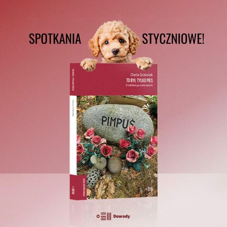 W styczniu Daria Grzesiek i jej książka „To był tylko pies” odwiedzą trzy miasta!

🐾 GLIWICE
13 stycznia, 18:00 - widzimy się w Bibliotece Centralnej (Kościuszki 17). Rozmowę poprowadzi Marta Bajor.

🐾 ŁÓDŹ
16 stycznia, 18:00 - widzimy się w Bibliotece Gdańskiej (Gdańska 😎 - tak, to nie pomyłka! 😉
Rozmowę poprowadzi Natalia Fabisiak.

🐾 DĄBROWA GÓRNICZA
23 stycznia, 18:00 - widzimy się w Miejskiej Bibliotece Publicznej (Kościuszki 25). Rozmowę poprowadzi Sylwia Grudniak.

Do zobaczenia!
@piesdopary 
#tobyłtylkopies #dariagrzesiek #dowody #nonfiction #zwierzeta
