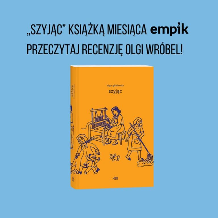 🔥 „Szyjąc” Olgi Gitkiewicz KSIĄŻKĄ MIESIĄCA Empiku! 

Olga Wróbel recenzuje: 

Gitkiewicz pisze o artystkach, chłopkach, robotnicach, o filantropach, żłobkach, feminizmie różnicy, o obieraniu ziemniaków, o Brach-Czainie i internetowych grupach wsparcia, w których kobiety mówią innym kobietom „rozumiem, że jest ci ciężko” zamiast „nie marudź, inne mają gorzej”. Pisze wreszcie o mężczyznach, broniących więzienia patriarchatu, rozpaczających nad bardzo miękkimi nadal wezwaniami do podzielenia się przywilejem. Gwałtu rety, wyniesienie śmieci już nie wystarczy!
Mogła z tego wyjść plątanina wątków, powstał smutny, przekonujący esej o pracy opiekuńczej, w którego zakończeniu autorka bierze pod lupę siebie i warunki, w jakich tworzy.

Link do recenzji w stories!🫶🏼

#szyjąc #empik #olgagitkiewicz #books #nonfiction